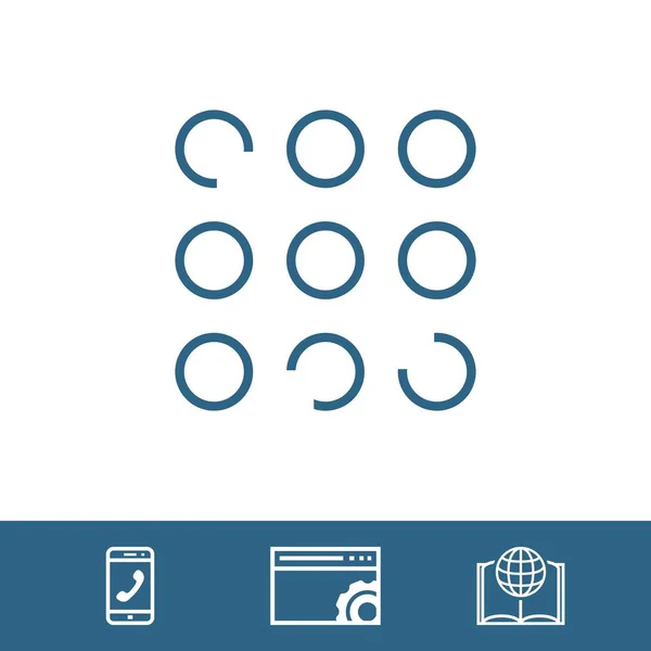Botones del icono del programa vector de stock ilustración diseño plano — Vector de stock