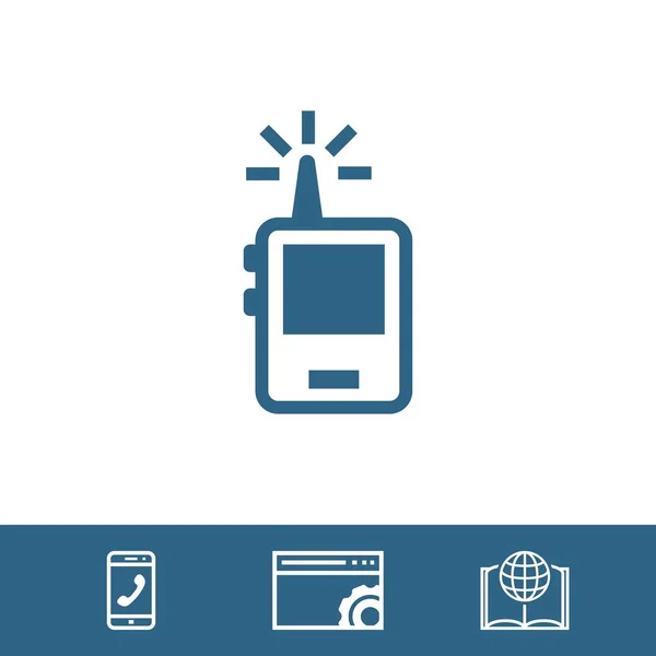 Radio portable icône stock vecteur illustration plat design — Image vectorielle