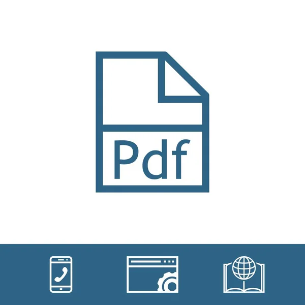 Pdf icono stock vector ilustración plano diseño — Vector de stock