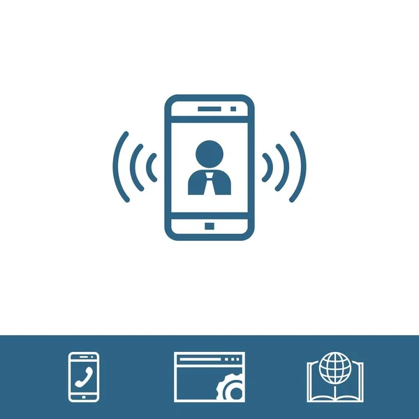 telefon simgesi hisse senedi vektör çizim düz tasarım