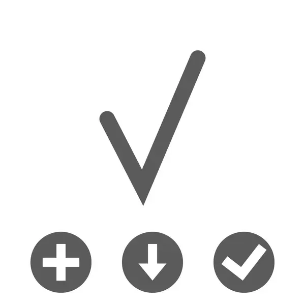 Zkontrolujte ikonu vektorové ilustrace plochý design — Stockový vektor
