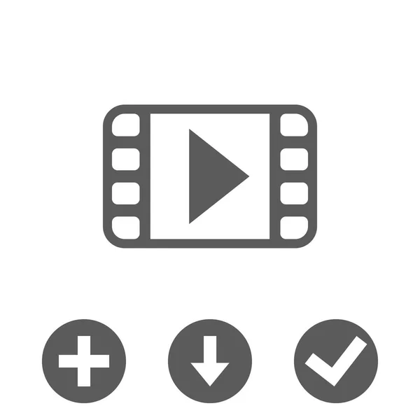 Icono de vídeo stock vector ilustración diseño plano — Archivo Imágenes Vectoriales