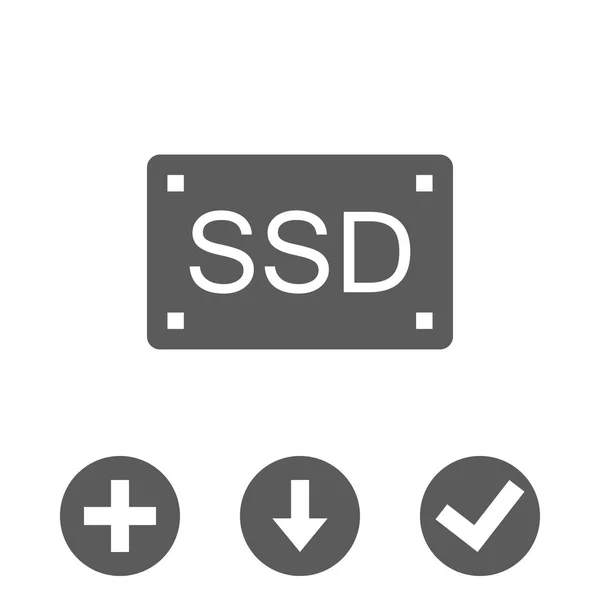 SSD simge stok vektör çizim düz tasarımı