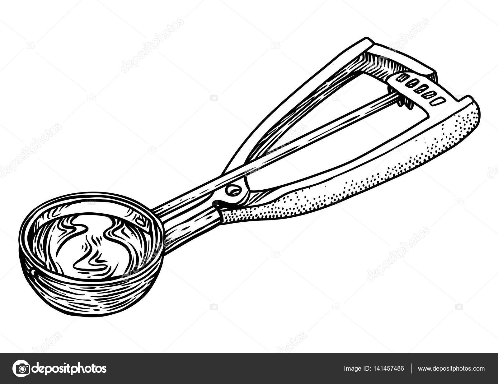 ice cream scoop drawing