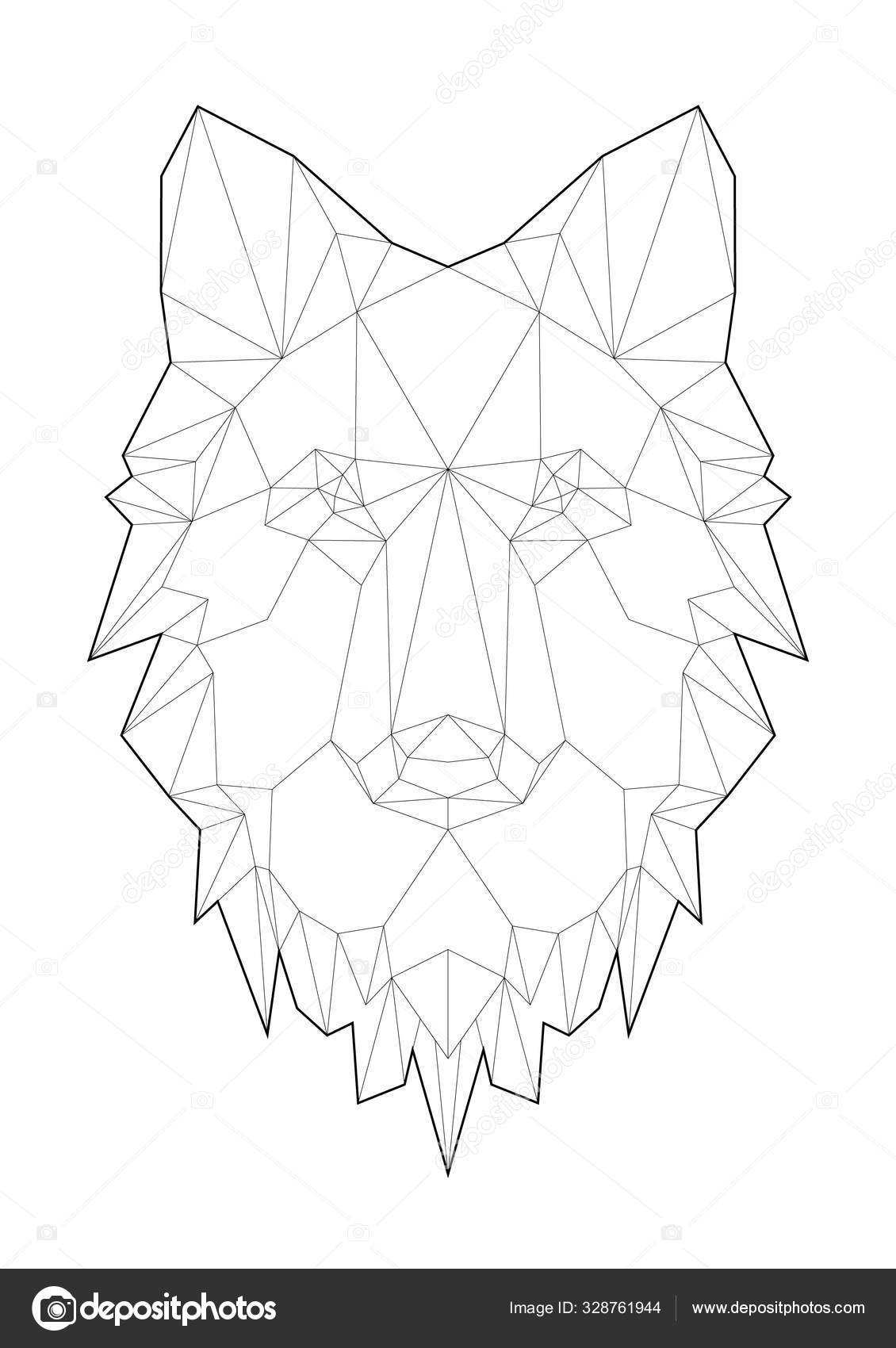 Low poly art of animals. Wolf portrait. Good for wall decoration. Printable  images. Suitable for coloring pages. Stock Vector Image by  ©KatrinFreesoulArt #328761944