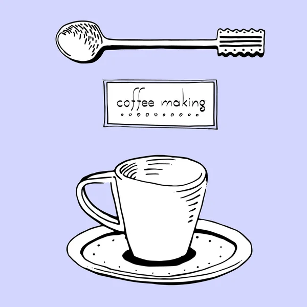Vector εικονογράφηση σκίτσο φλιτζάνι του καφέ — Διανυσματικό Αρχείο