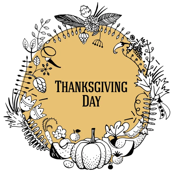 Sonbahar unsurları yapılan bir çelenk ile vererek teşekkür kartı.