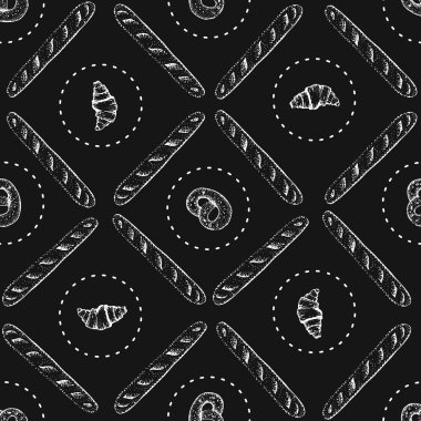 el çekilmiş ekmek sorunsuz vektör desen