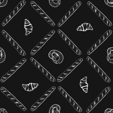 el çekilmiş ekmek sorunsuz vektör desen