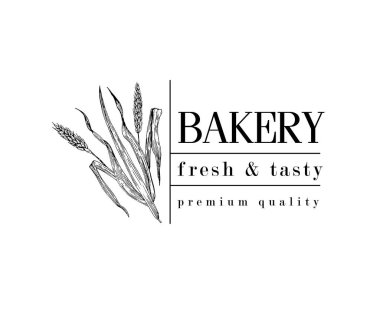 ekmek buğday ile vintage ekmek ya da bira logo