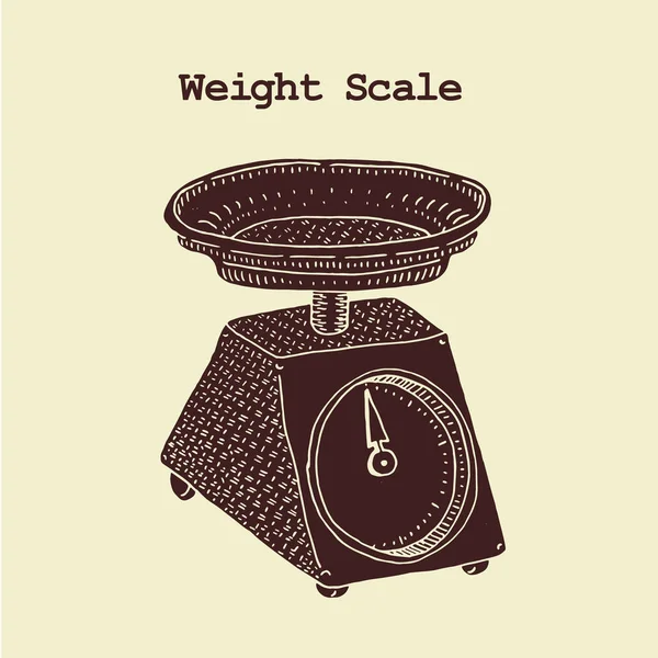 古い体重計。ベクトル図. — ストックベクタ