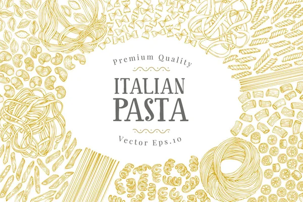 Premium Vector  Drawn set of types of pasta illustration italian pasta