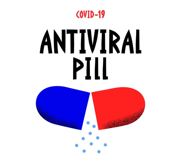 Illustration Vectorielle Pilule Coronavirus Concept Pandémique Médecine Illustration Éclosion Coronavirus — Image vectorielle