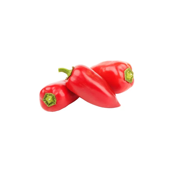 Red doce Bell Peppers, isolado em branco — Fotografia de Stock