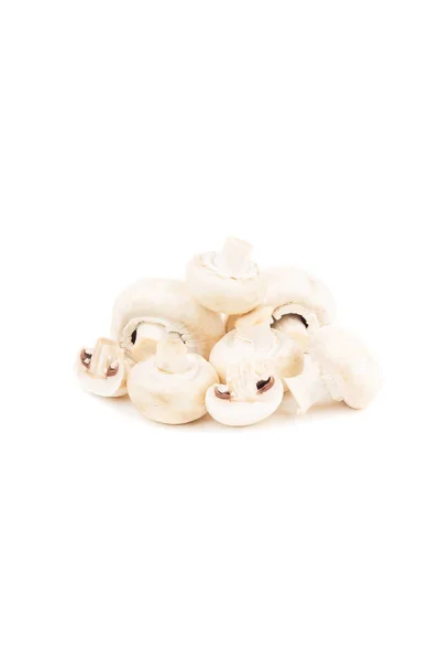 Сирі білі гриби, ізольовані на білому — стокове фото