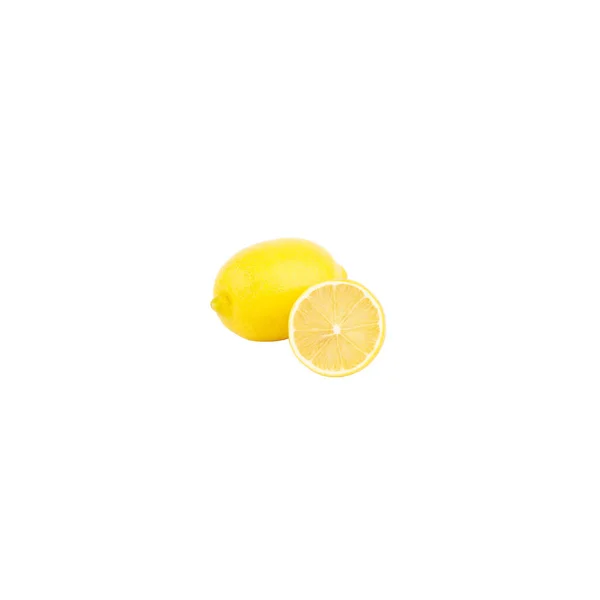 Two ripe yellow lemons, isolated — Stock Photo, Image