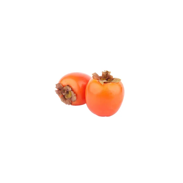 Dua orange Persimmons, terisolasi di atas putih — Stok Foto