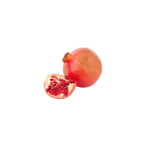 Ein roter reifer Granatapfel, isoliert — Stockfoto