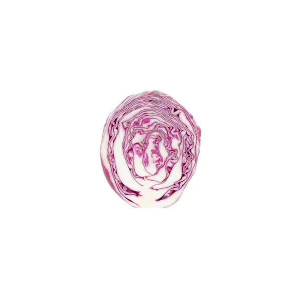 Cavolo viola isolato sul bianco — Foto Stock
