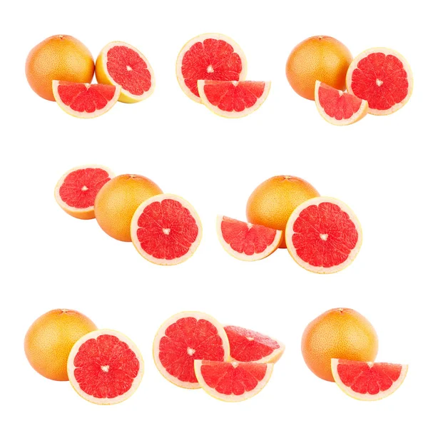 Set of different variations of red grapefruits — Stock Photo, Image