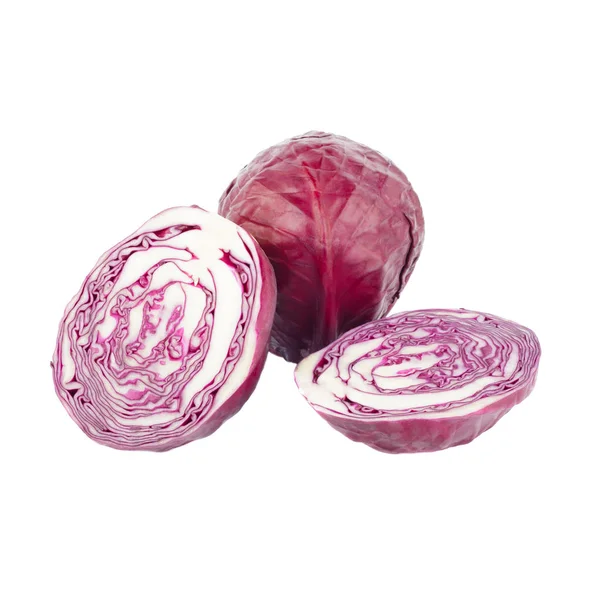 Cabeza de coles violetas aislada en blanco — Foto de Stock