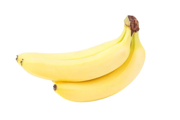 Csokor sárga érett banán, elszigetelt — Stock Fotó