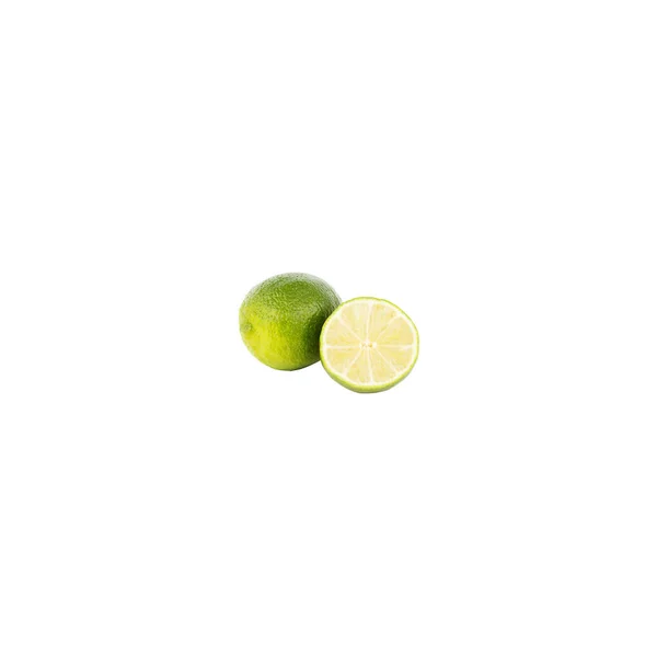 Fresh green lime, isolated on white — Stock Photo, Image