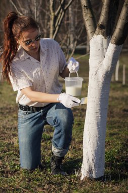 bahçede meyve ağaçları ilkbahar korunması