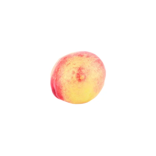Roter reifer Pfirsich isoliert auf weißem — Stockfoto