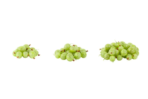 Manojo de grosellas verdes, aislado en blanco —  Fotos de Stock