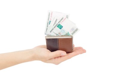 El Rus ruble ve izole bir cüzdan