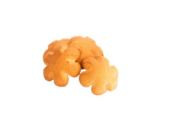 Handmade cookies made from Shortcrust pastry, isolated