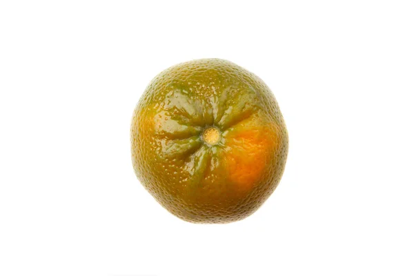Mandarino fresco maturo isolato sul bianco — Foto Stock