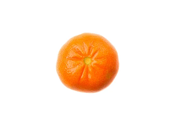 Mandarino fresco maturo isolato su sfondo bianco — Foto Stock
