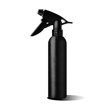 Esans için gerçekçi siyah şişe.