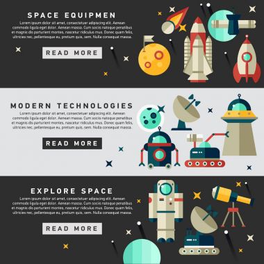 Vektör düz tasarım el ilanları kümesi