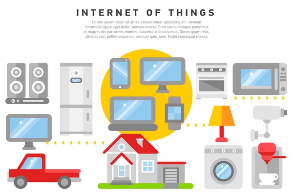 Інтернет речей вдома — стоковий вектор
