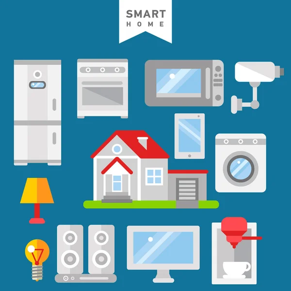 Smart home iot internet of thing — Stock Vector