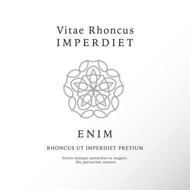 Vektör logo tasarım şablonları ve Amblemler trendy lineer tarzda