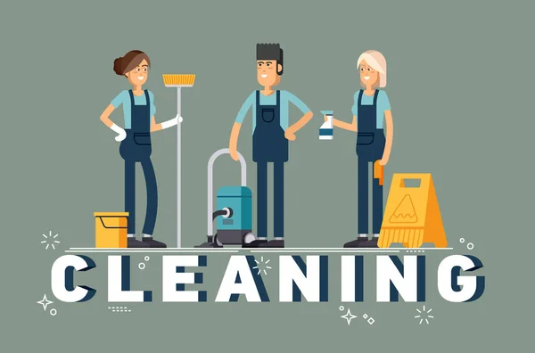 Cleaning company vector concept design. — Stock Vector