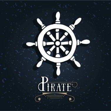 Deniz dümen tekerlek örnek tipografi ile