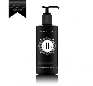 Gerçekçi esans şişesi ve tüp için krem