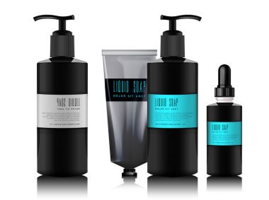 Gerçekçi esans şişesi ve tüp için krem