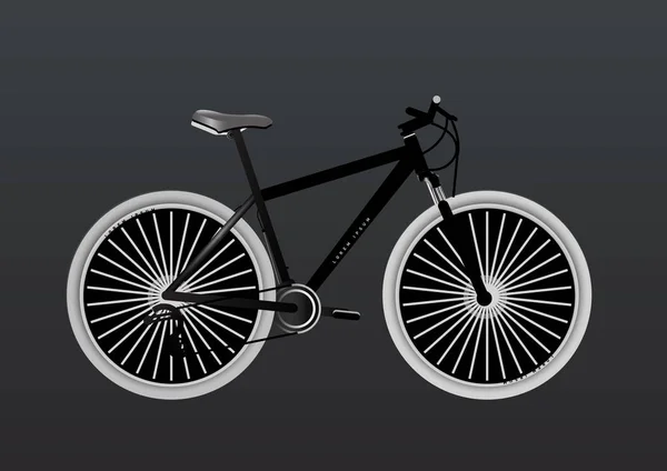 Ilustración vectorial de bicicleta realista — Vector de stock