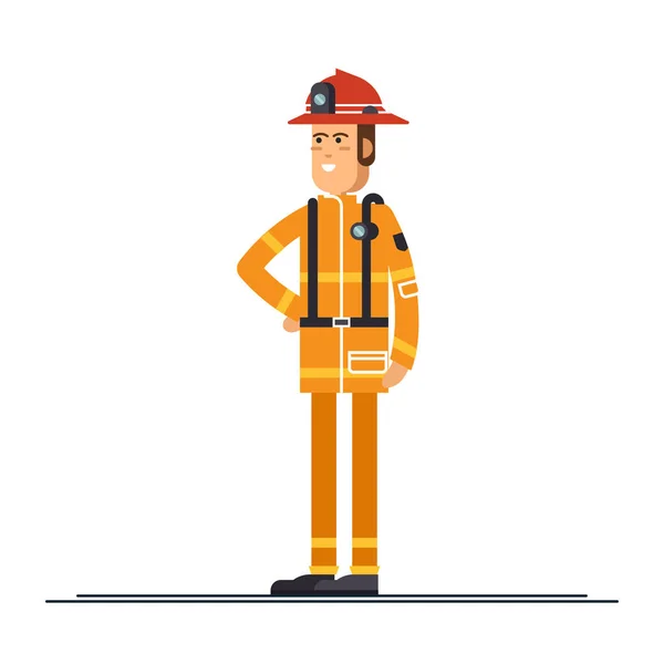 Deux pompiers en personnel — Image vectorielle