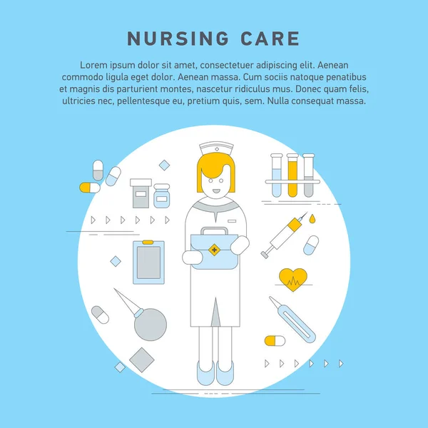 Nurse service primary health — Stock Vector