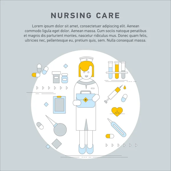Νοσοκόμα υπηρεσιών πρωτοβάθμιας υγείας — Διανυσματικό Αρχείο