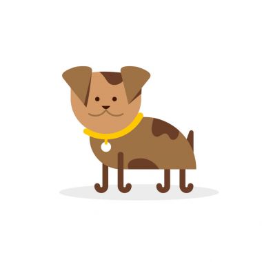 Köpek logo şablonu. Şirin köpek yavrusu logo