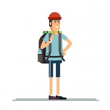 Hiking turist yürümek. Tasarım