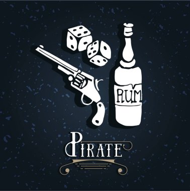 El çizimi korsan ROM, silah, tabanca, tabanca, tabanca